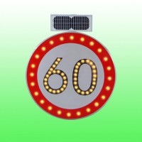 圓形自發(fā)光標(biāo)志牌 太陽(yáng)能限速標(biāo)志牌交通設(shè)施支持定制